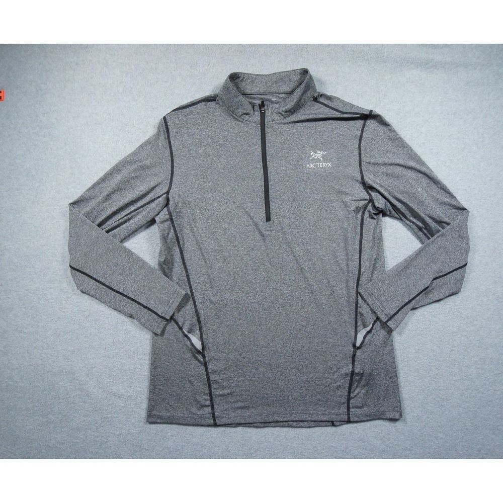 Arcteryx Shirt Womens Large Gray Long Sleeve 1/4 Zip Activewear Outdoors‎ Hike